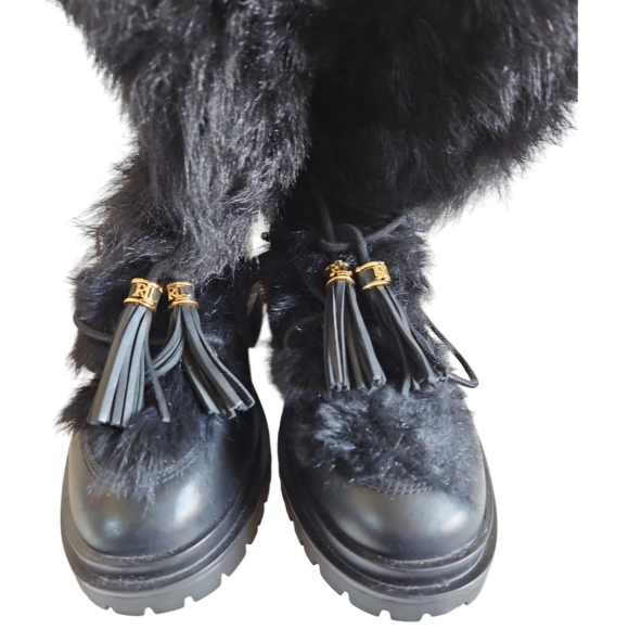 Women's Ralph Lauren Celia Boots Shearling Leather Weatherproof - Picture 4 of 10